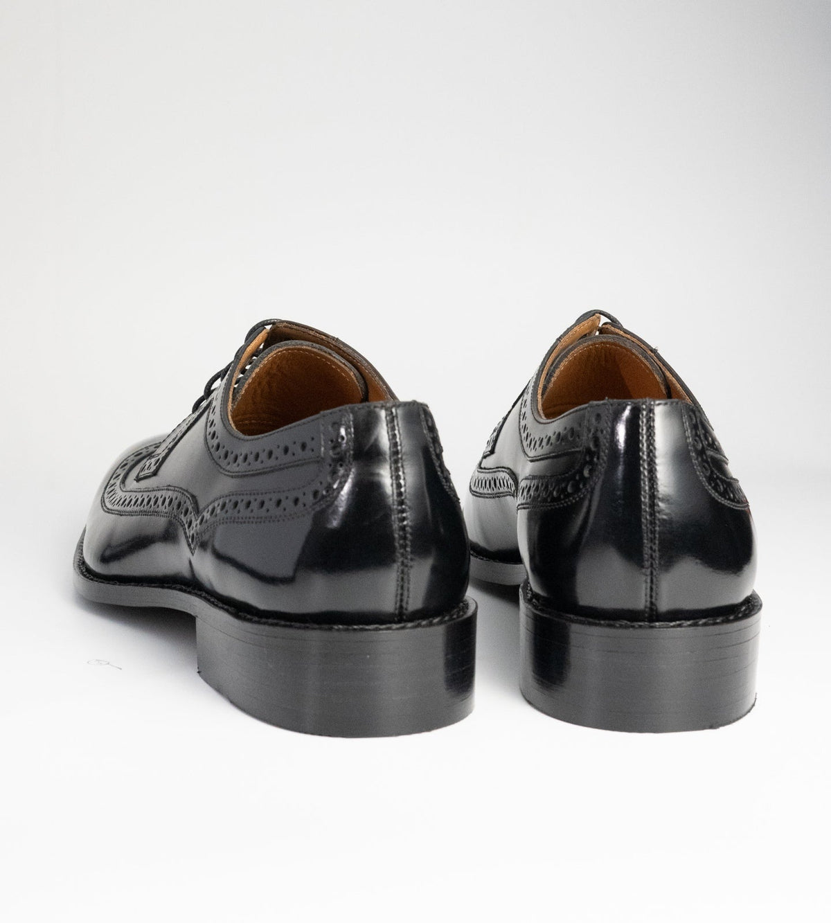 Michigan Black Calf Chisel Toe Wingtip Derby Shoe