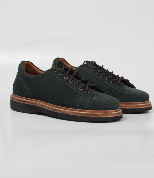 Ojas - HandWelted Olive Suede Sneaker