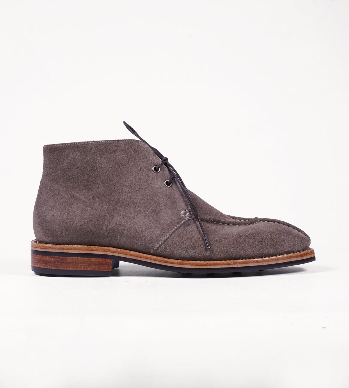 Hand-Welted Olive Suede Chukka Boot