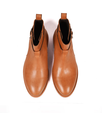 Hand Welted Tan Full Grain Jodhpur Boot