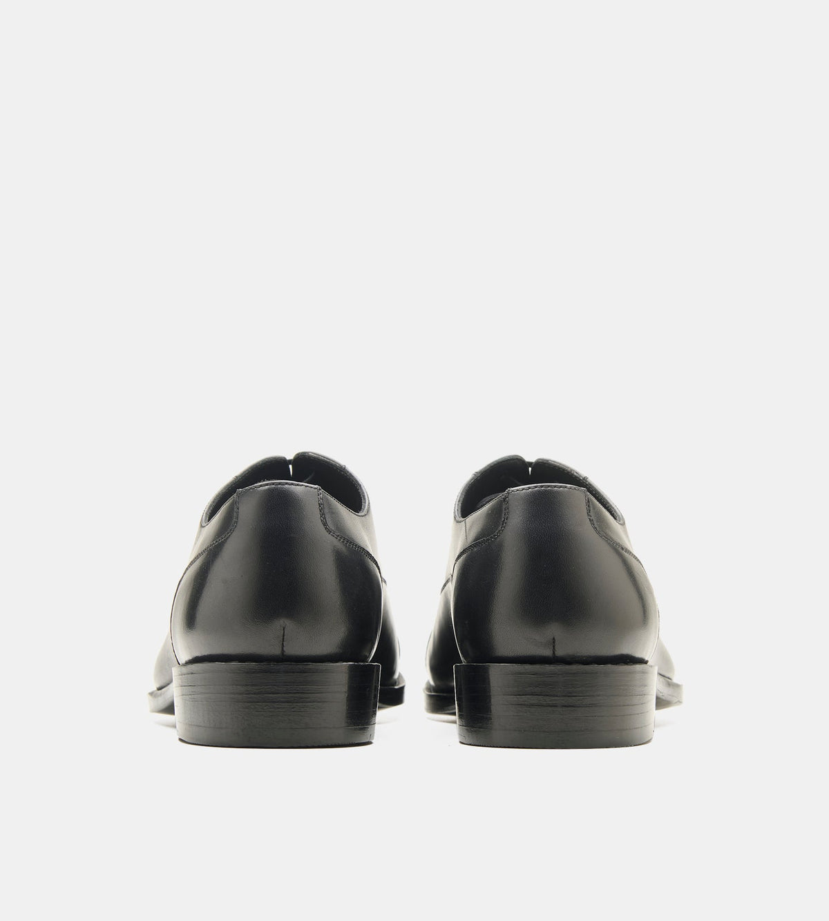 Goodyear Welted Chisel Toe Black Captoe Oxfords