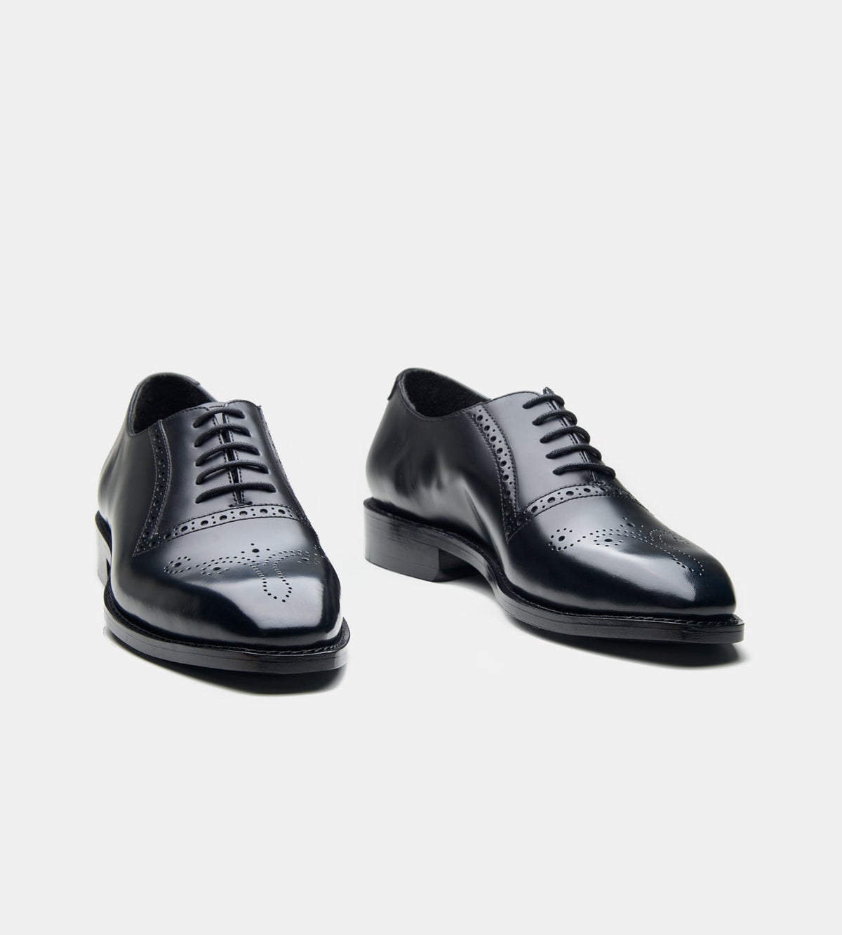 Hand-Welted Black Michigan Full Grain  Brogue Oxfords