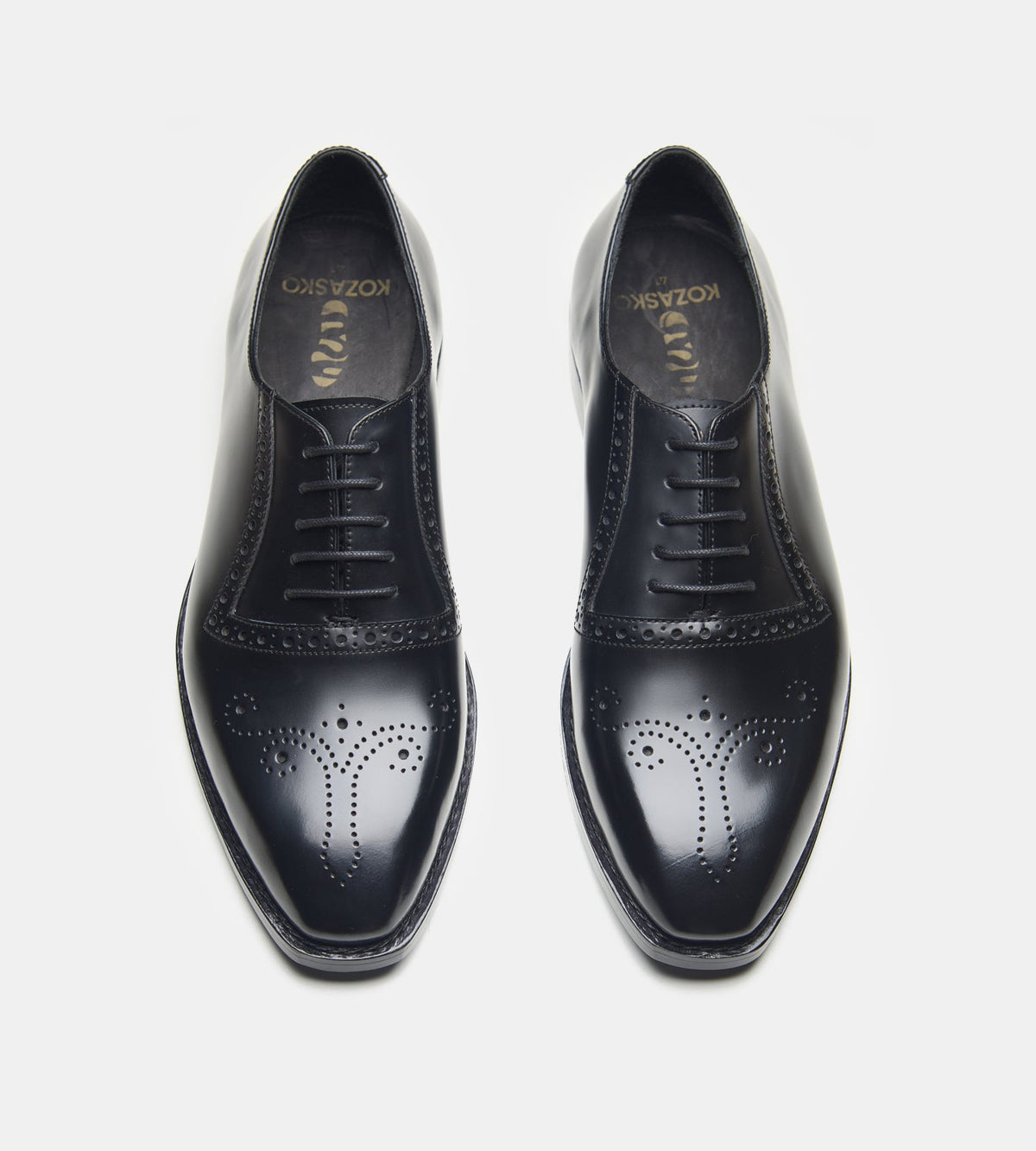 Hand-Welted Black Michigan Full Grain  Brogue Oxfords