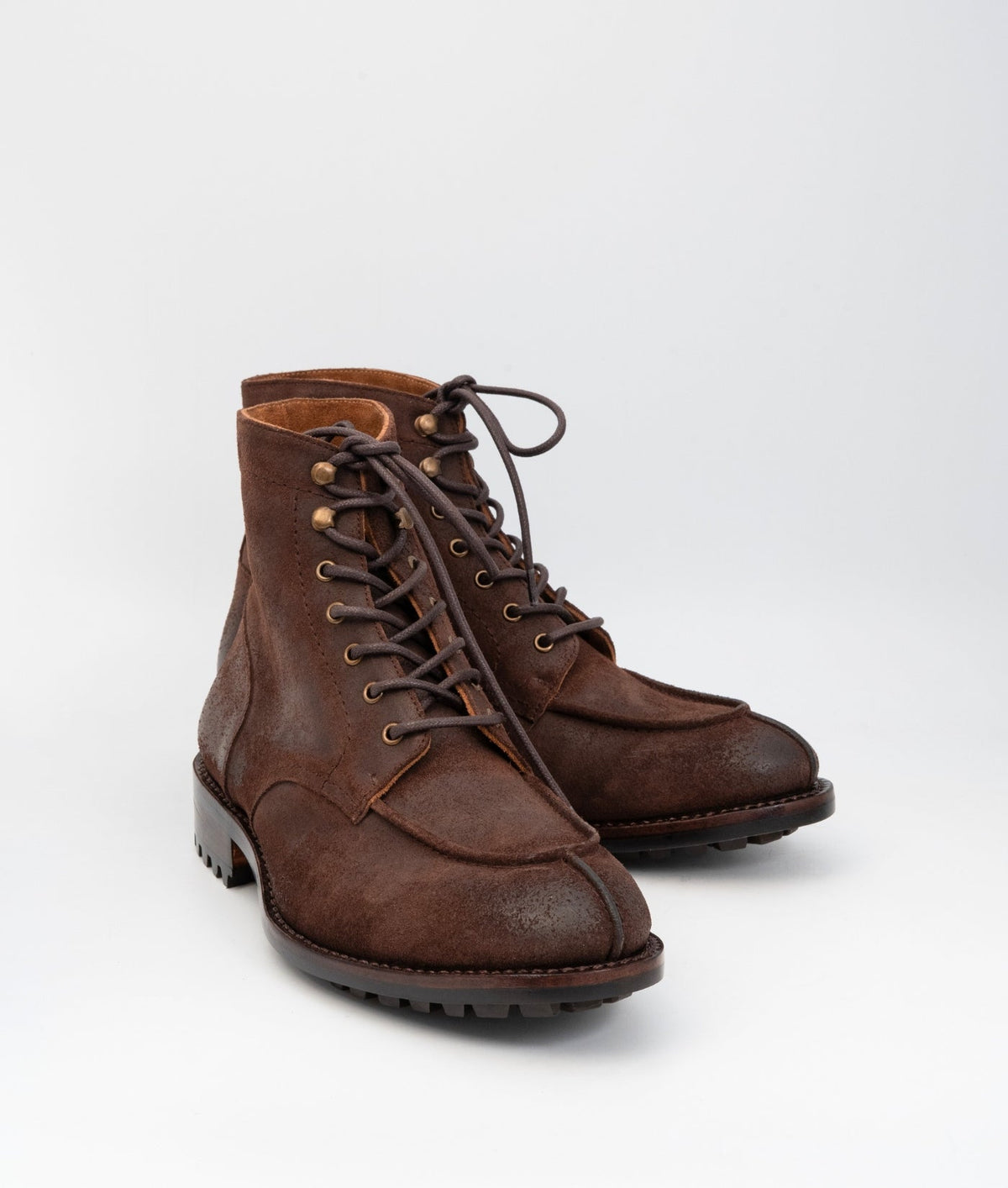 Hand Welted Classic Rough out Split Toe Derby Boot