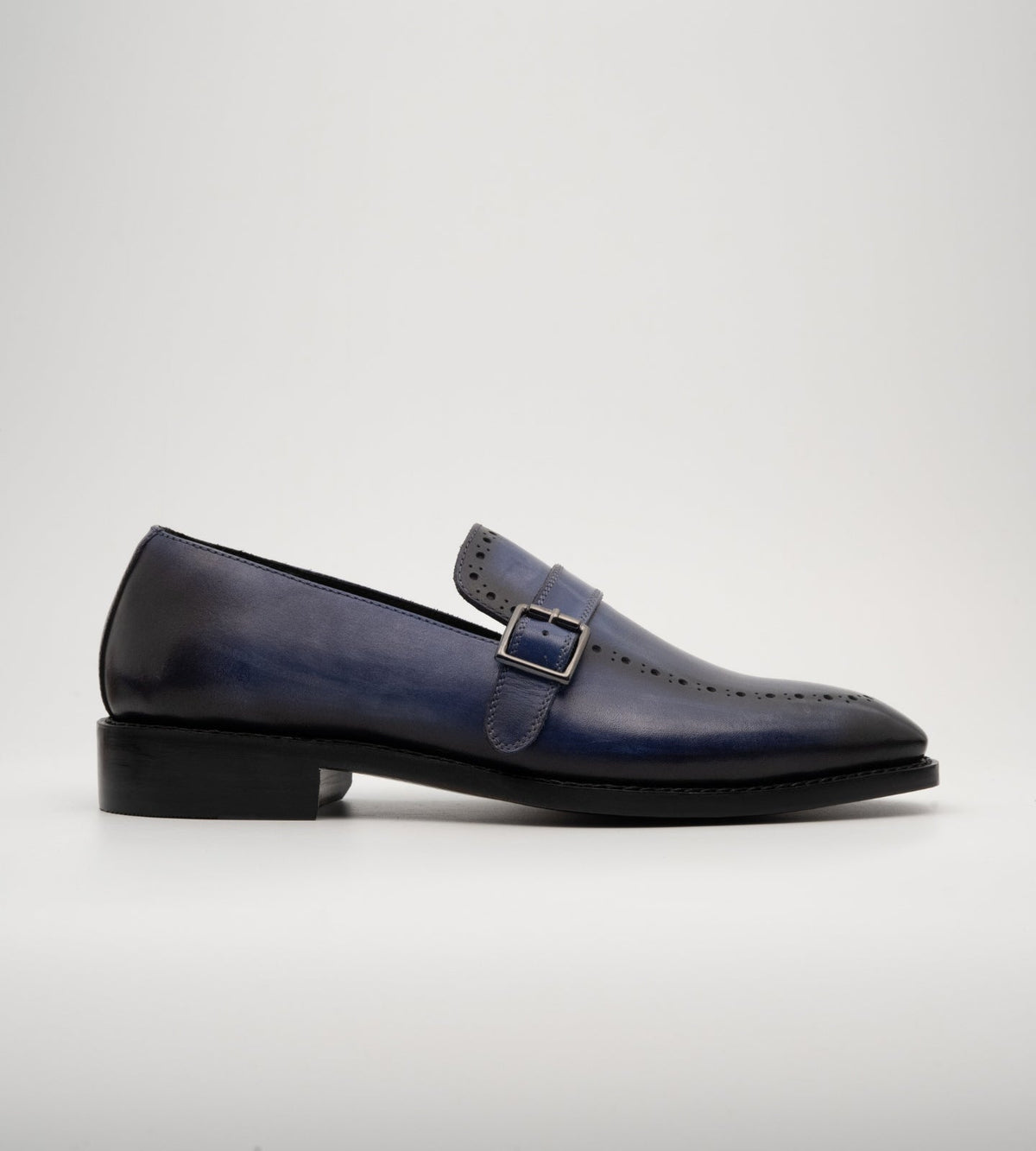 Hand Welted Navy Strap Loafer
