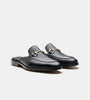 Hand Welted Black Milled Horse-bit Mules