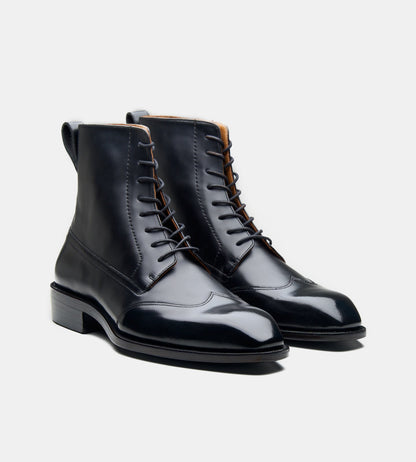 Handwelted Michigan Full Grain Wingtip Dress Boot