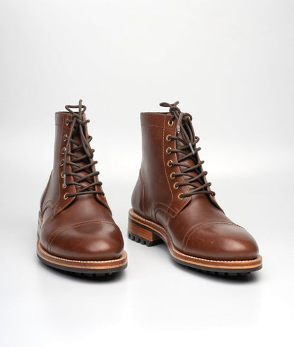 Hand-Welted Boaventura Tan Leather Captoe Boot