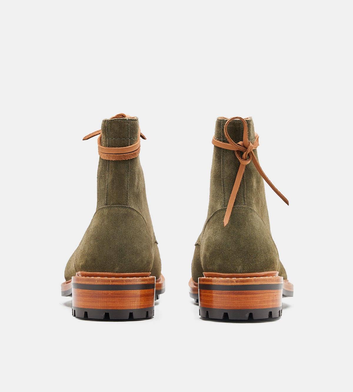 Hand Welted Opera Conceria Olive Suede Captoe Boot