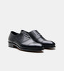 Hand Welted Black Semi Brogue Captoe Oxfords