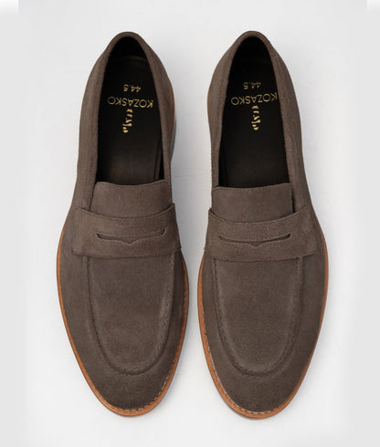 Goodyear Welted Classic Grey Suede Penny Loafer
