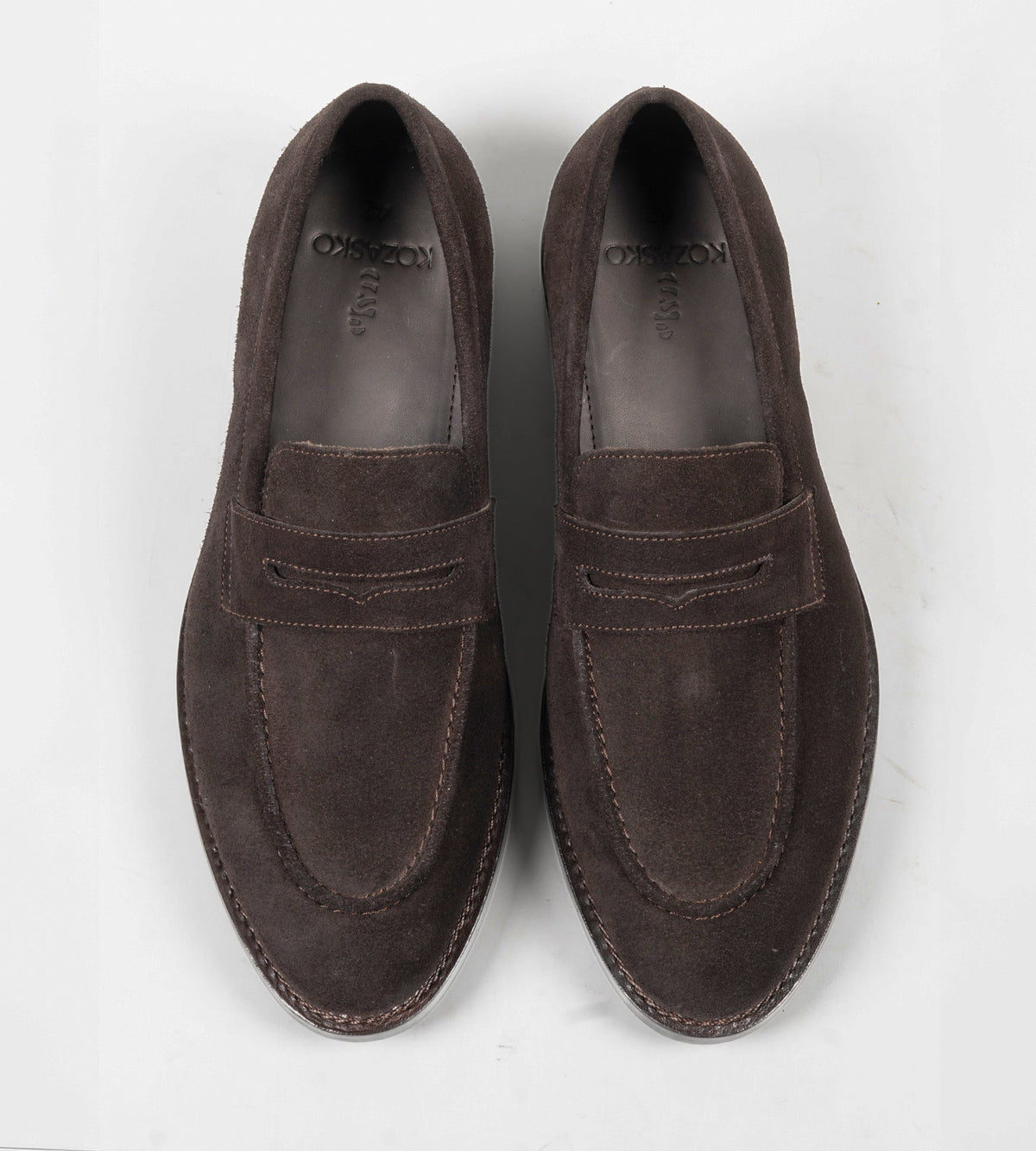 Goodyear Welted Brown Groupo Mastrotto Suede Penny Loafer
