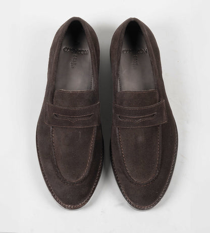 Goodyear Welted Brown Groupo Mastrotto Suede Penny Loafer