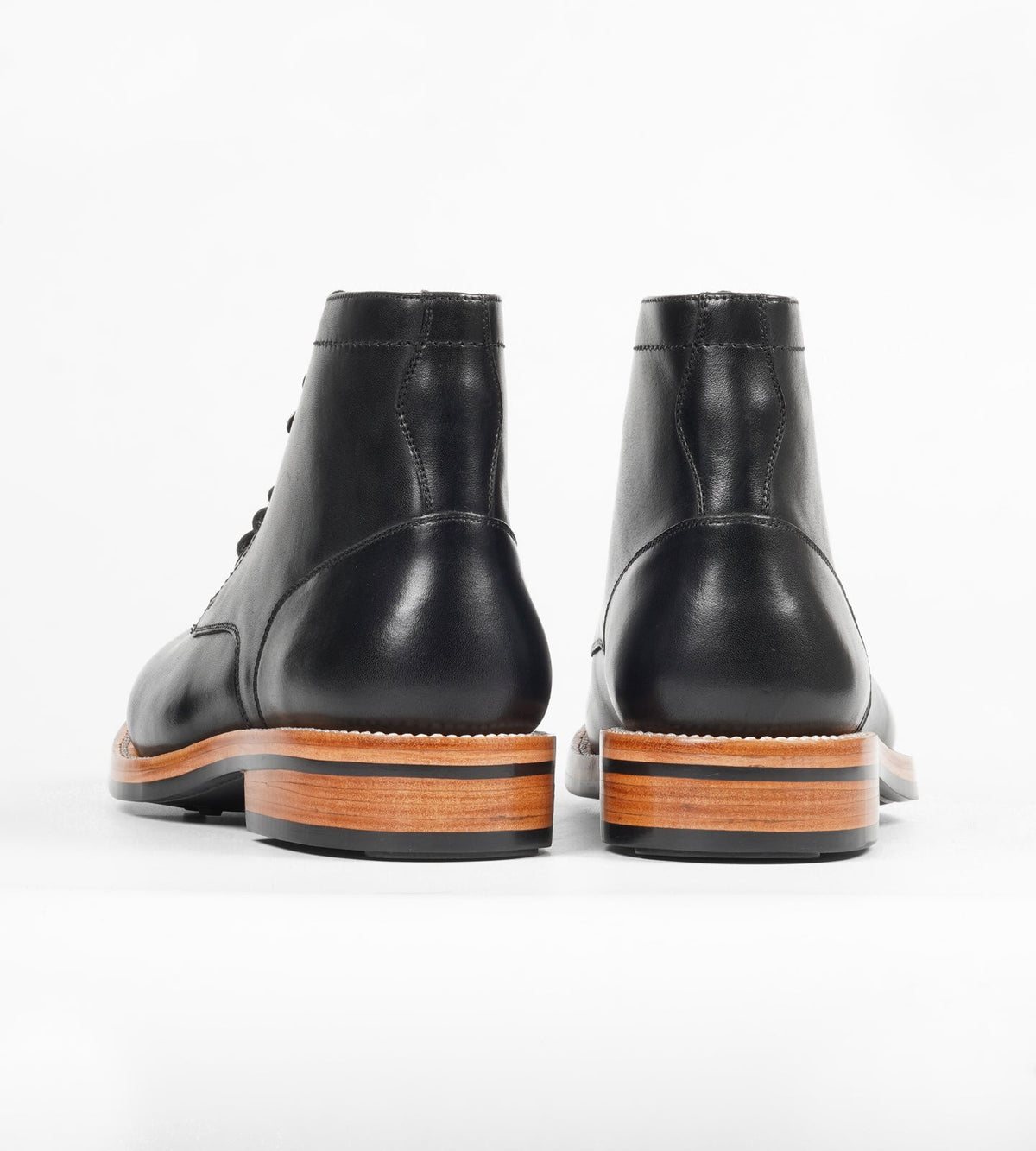 Goodyear Welted Black Plain Toe Boot