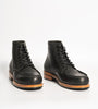 Hand Welted Black Oiled Leather Moctoe Boot