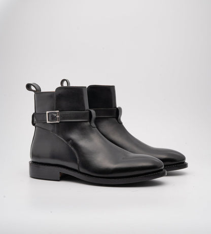 Goodyear Welted Black Full Grain Jodhpur Boot
