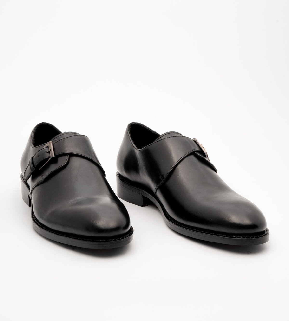 Goodyear Welted Single Strap Black Monks