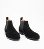 Hand Welted Black Suede Chelsea Boot