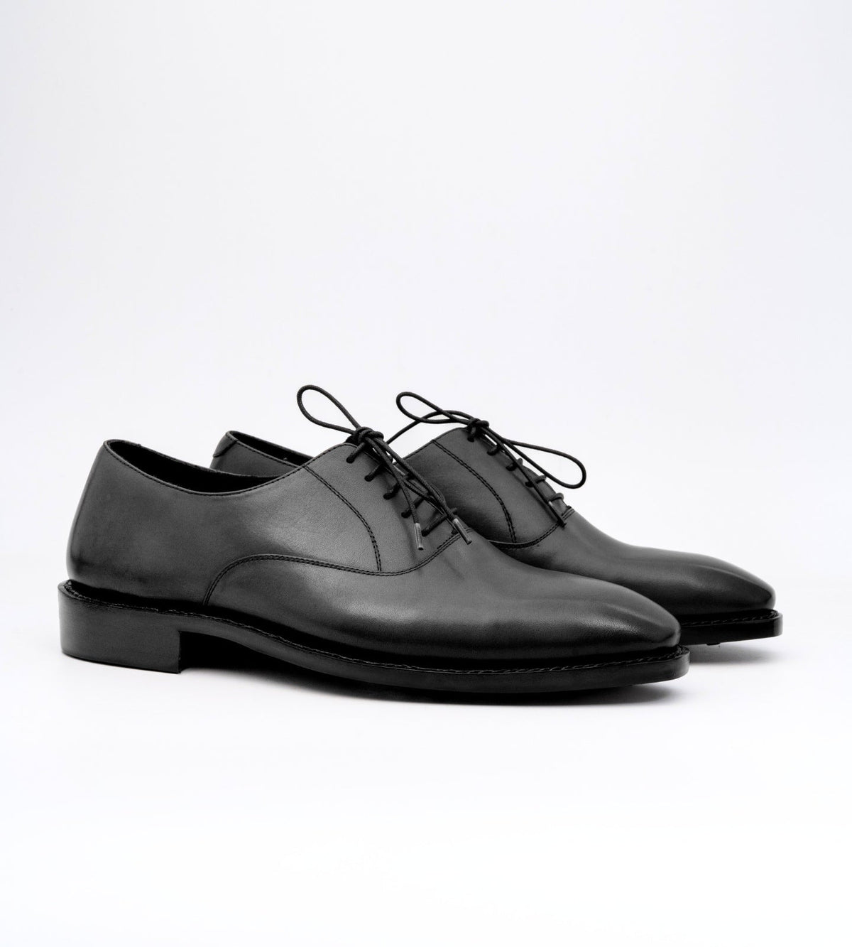 Goodyear Welted Black Chisel Toe Oxfords
