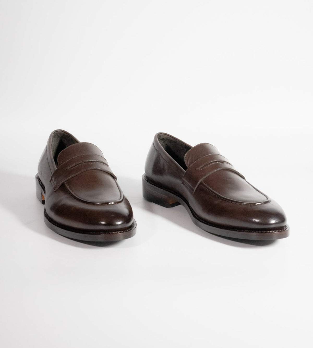 Hand Welted Classic Brown Penny Loafers