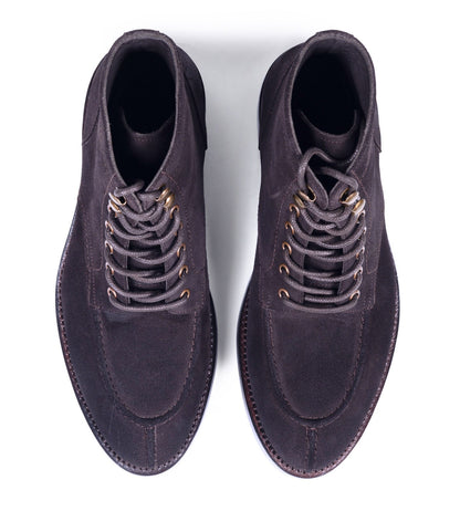 Hand Welted Classic Suede Split Toe Derby Boot