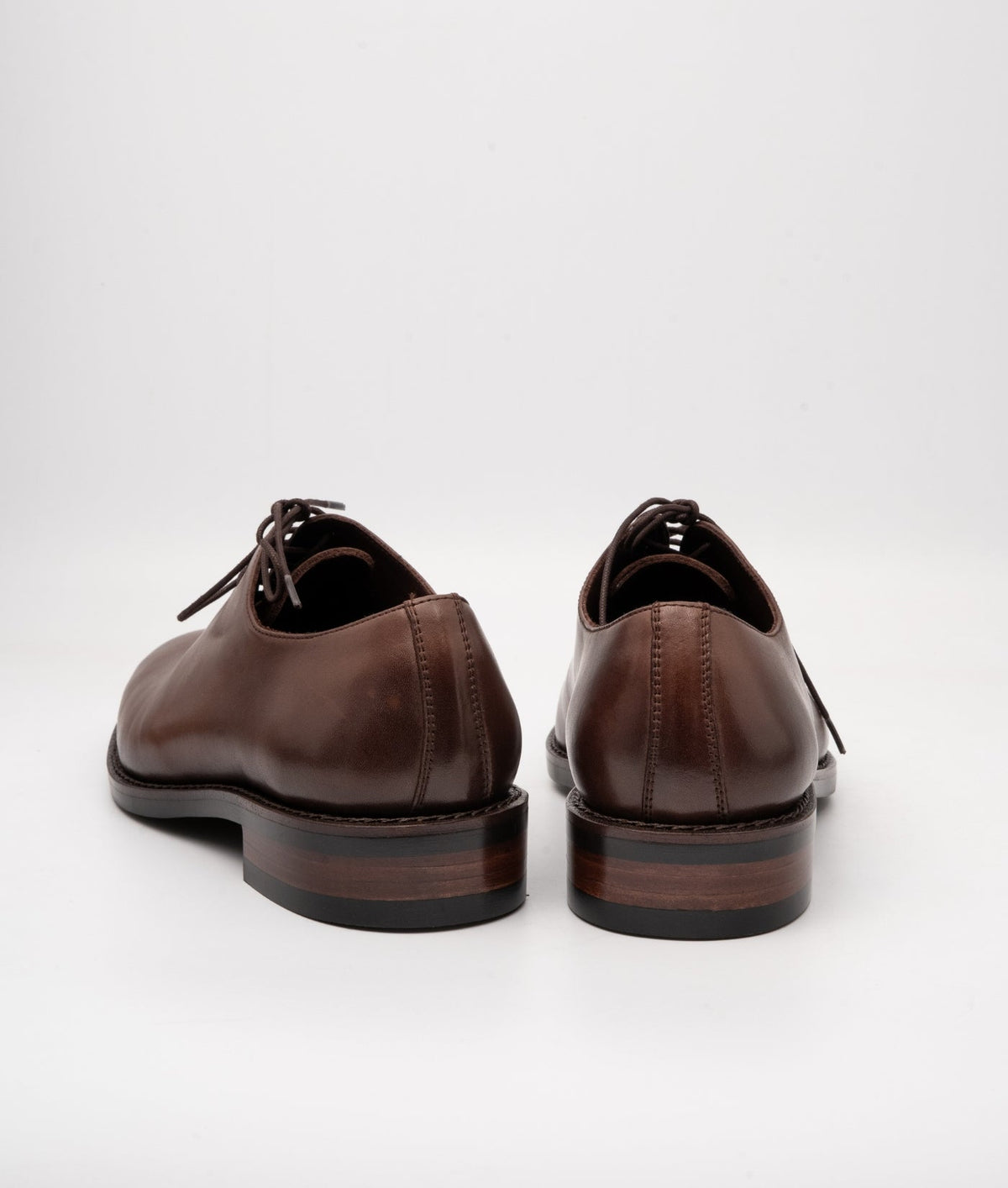 Hand-Welted Brown Wholecut Oxfords
