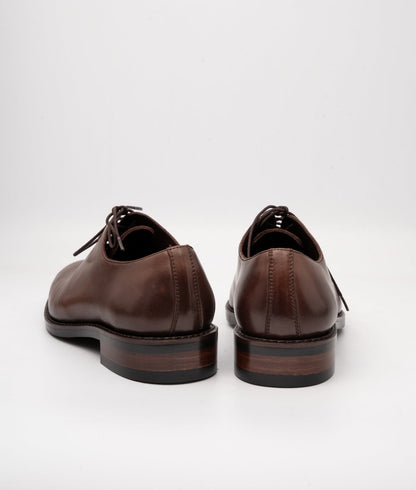 Hand-Welted Brown Wholecut Oxfords