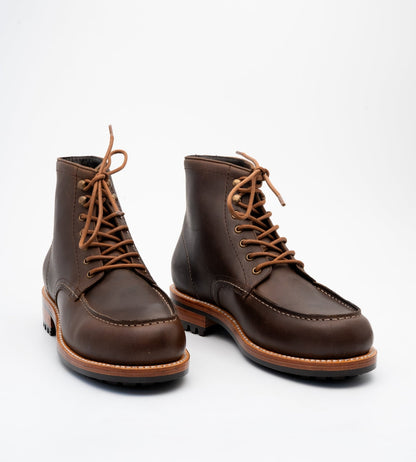 Goodyear Welted Brown Oiled Leather Moctoe Boot