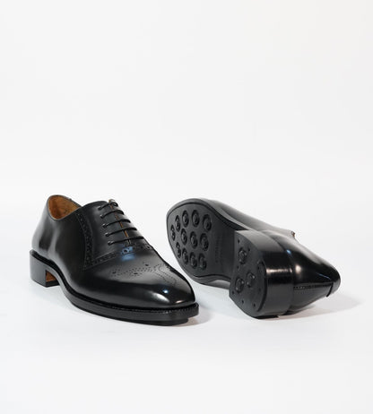 Hand-Welted Black Michigan Full Grain  Brogue Oxfords