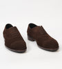 Hand Welted Brown Suede Captoe Brogue Oxford