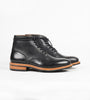Hand Welted Black Plain Toe Boot
