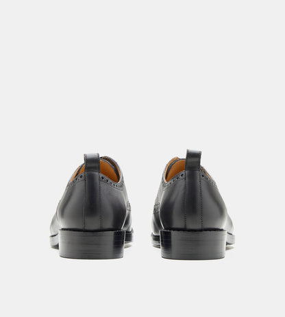 Hand Welted Black Wingtip Derby