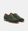 Hand Welted Olive Suede Wingtip Oxfords