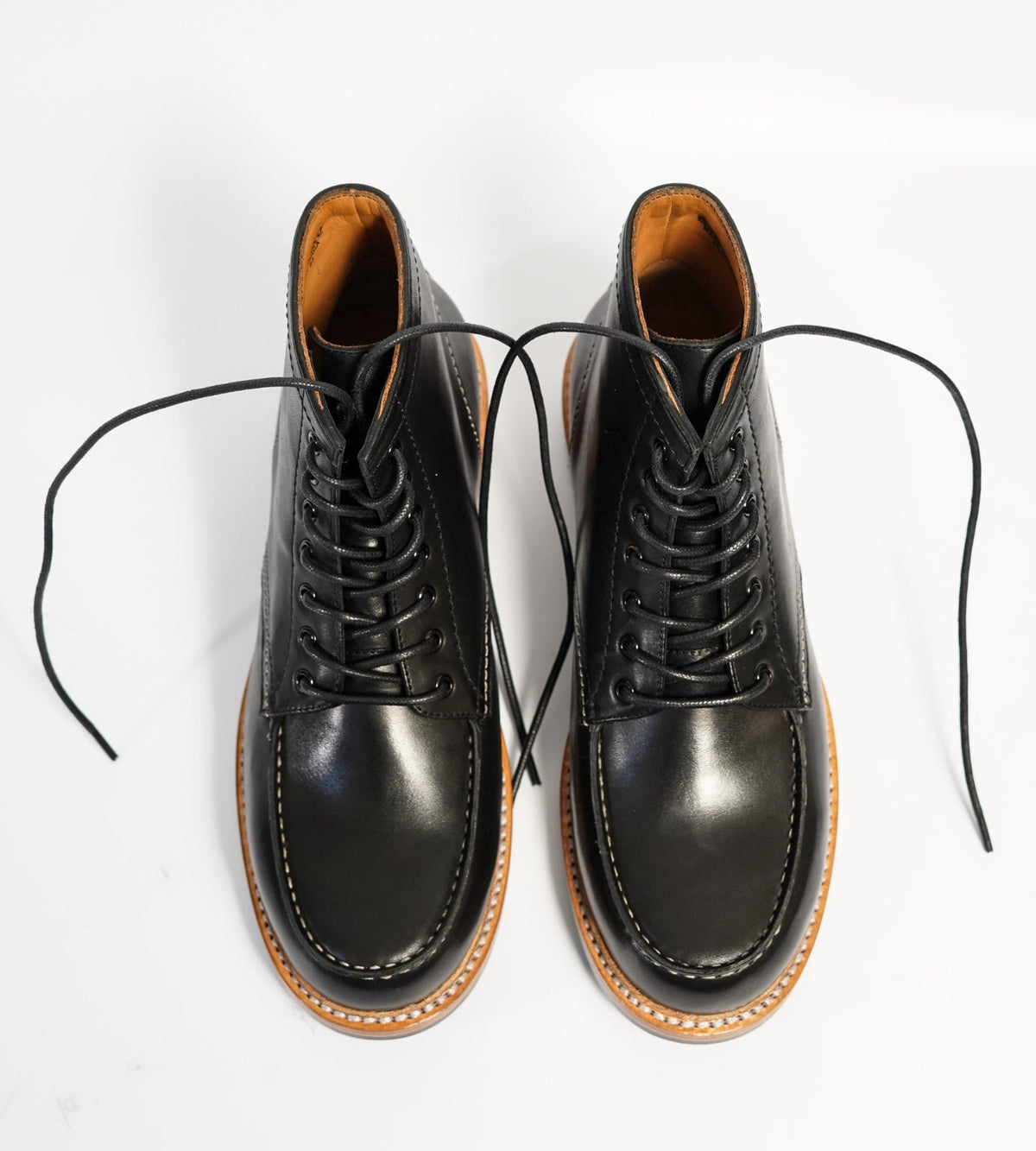 Goodyear Welted Black Full Grain Moctoe Boot