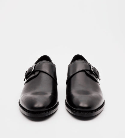 Goodyear Welted Single Strap Black Monks