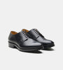 Classic Hand Welted Black Plain Toe Blucher