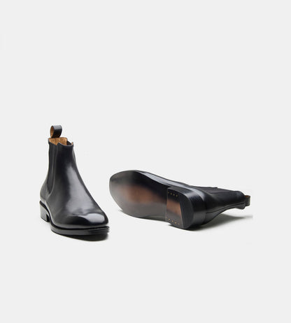 Hand-Welted Wholecut Black Chelsea Boot
