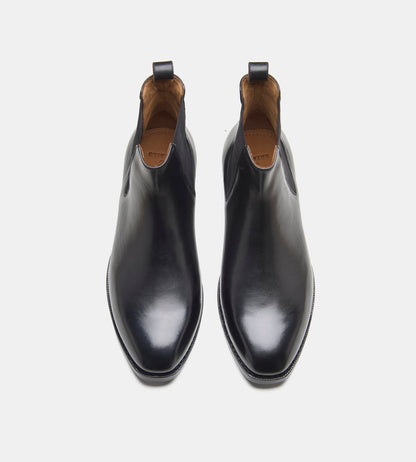 Hand-Welted Wholecut Black Chelsea Boot