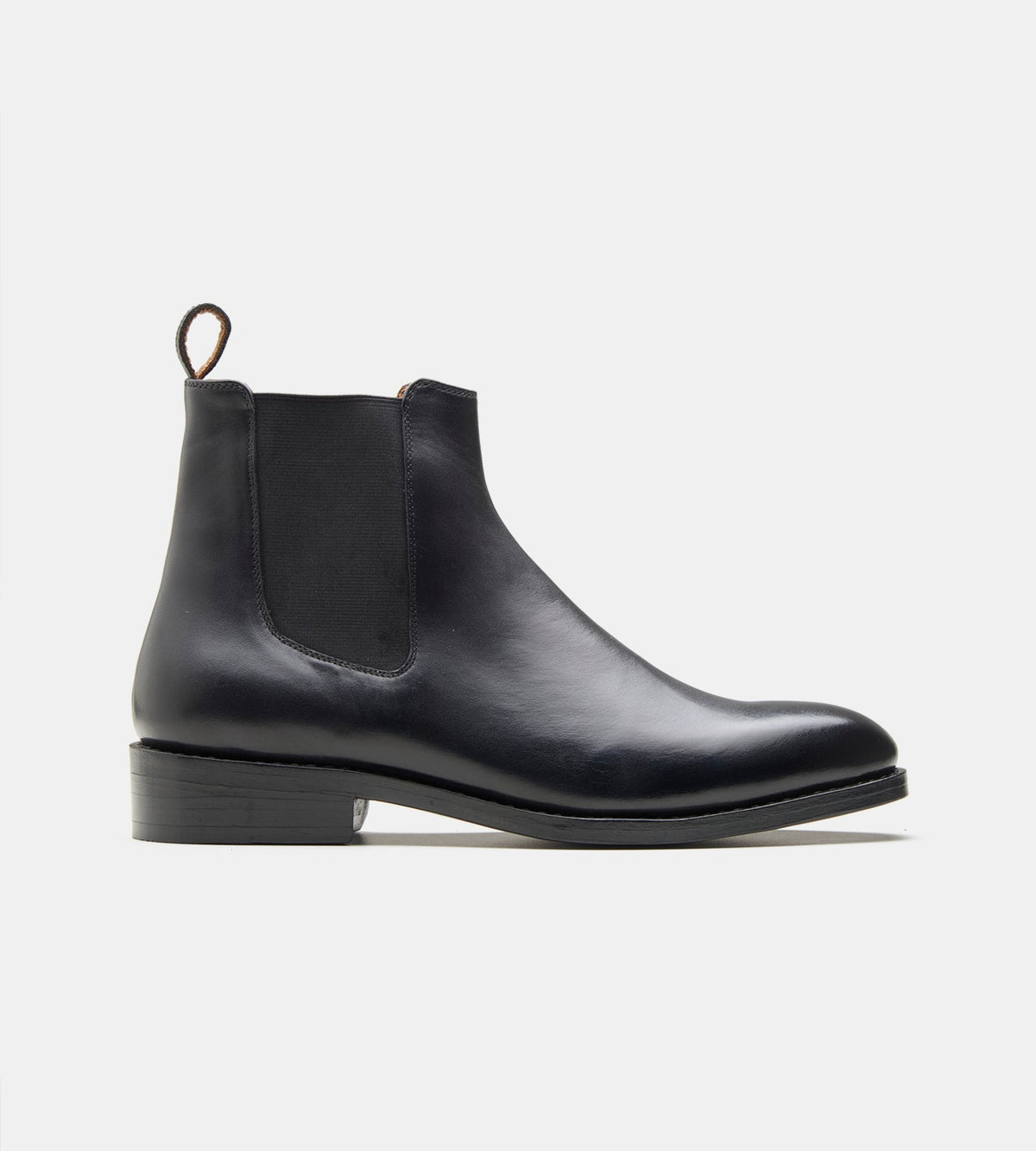 Hand-Welted Wholecut Black Chelsea Boot