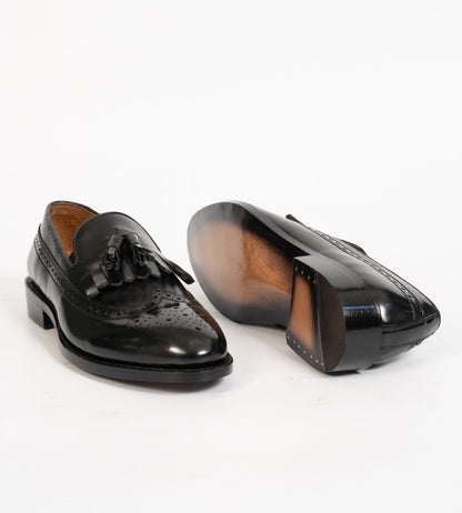Handwelted Michigan Full Grain Brogue Tassel Loafer