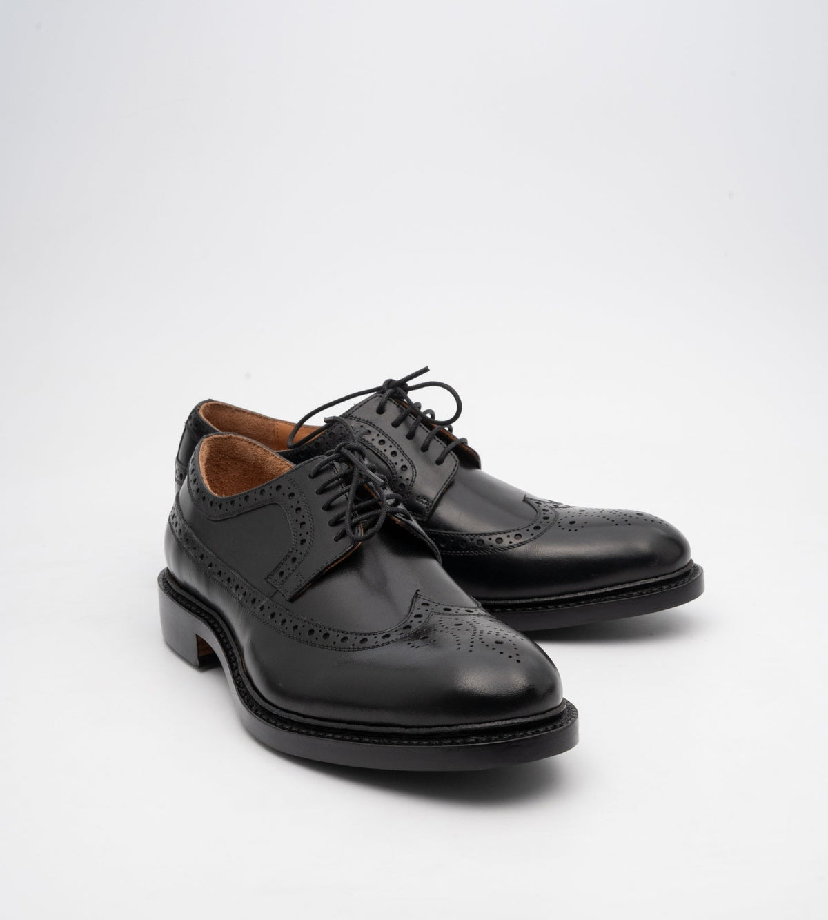 Goodyear Welted Classic Black Longwing Blucher Shoe