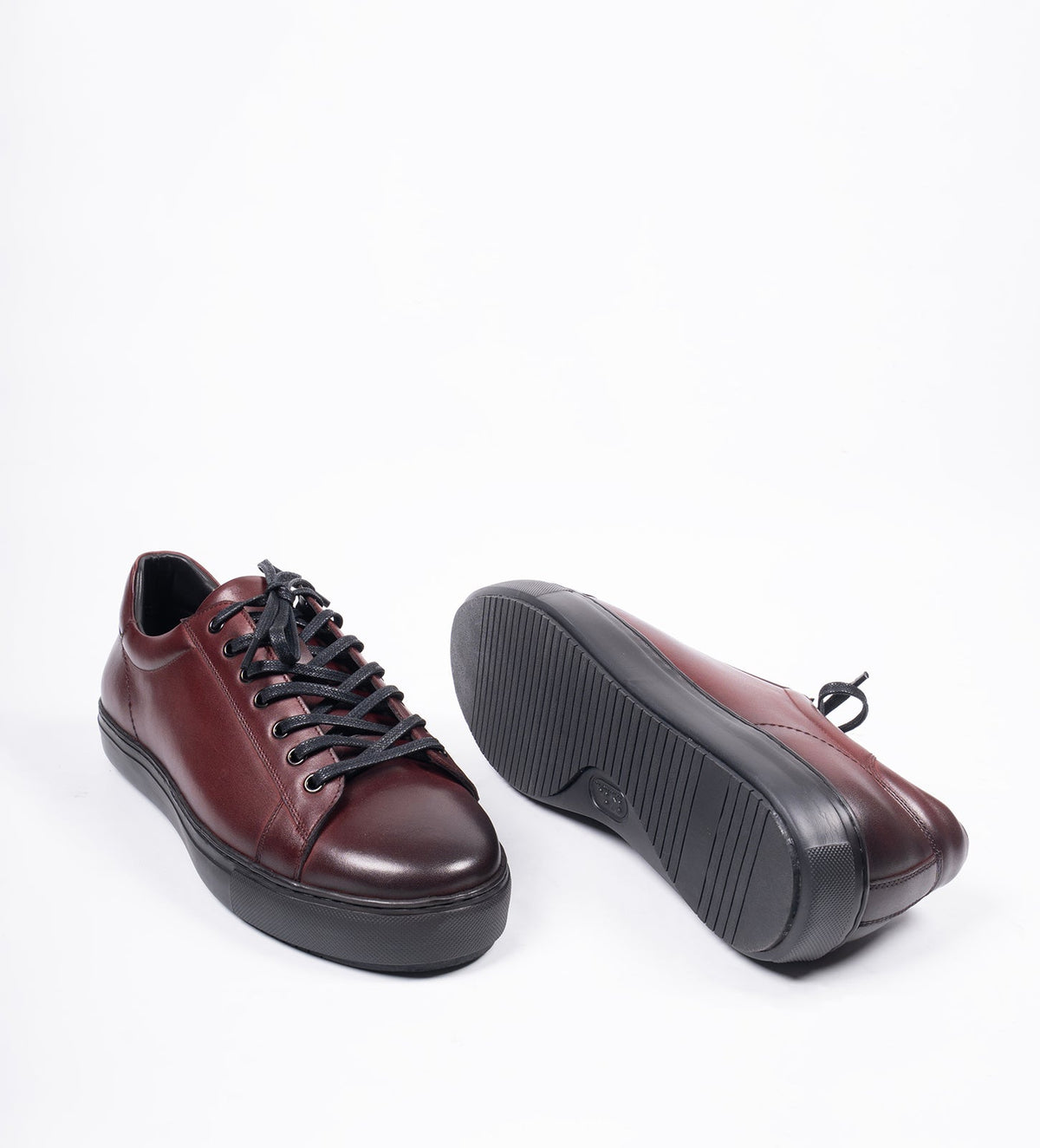 Handmade Classic Burgundy Leather Sneaker