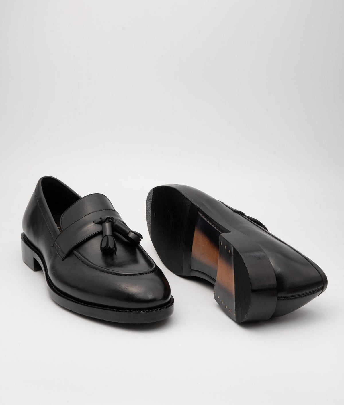 Hand-Welted Black Tassel Loafer