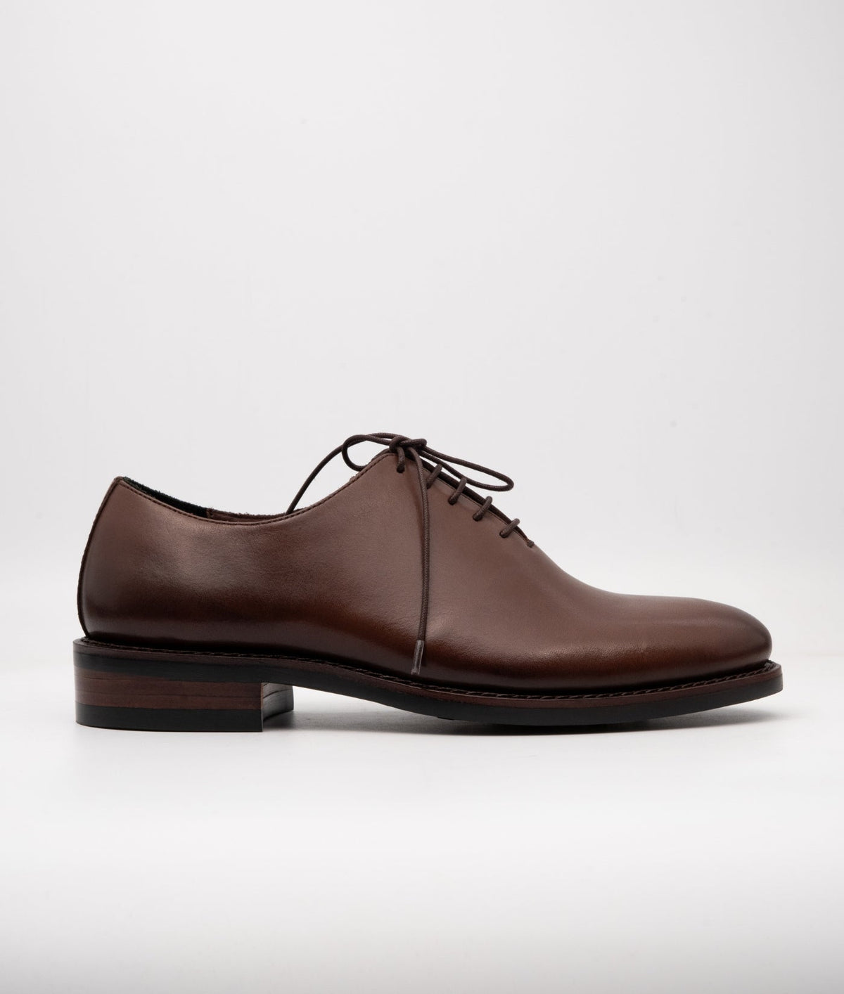 Hand-Welted Brown Wholecut Oxfords