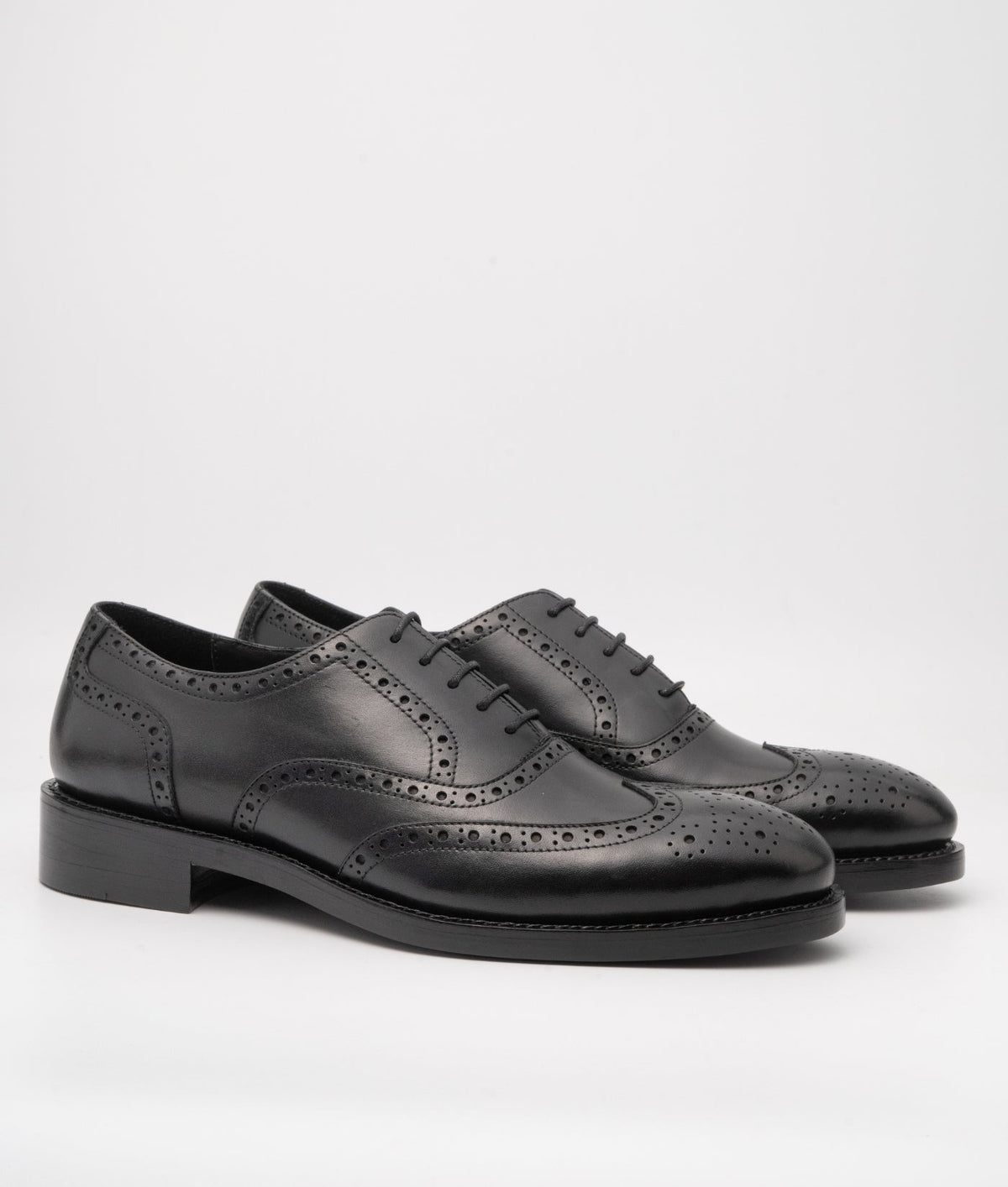 Goodyear Welted Classic Black Wingtip Oxfords
