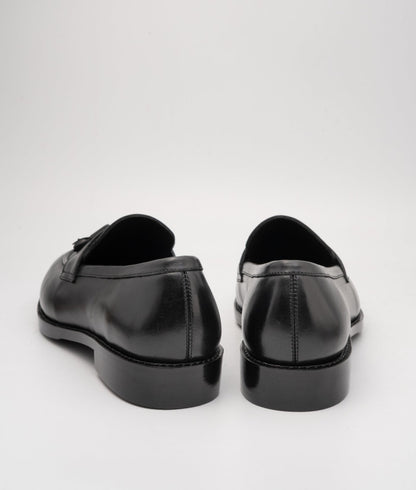 Hand-Welted Black Tassel Loafer