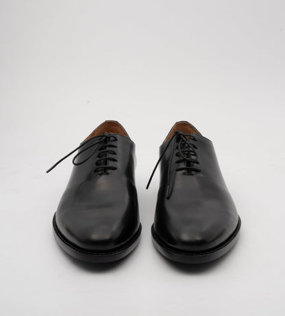 Goodyear Welted Almond Toe Black Wholecut Oxfords