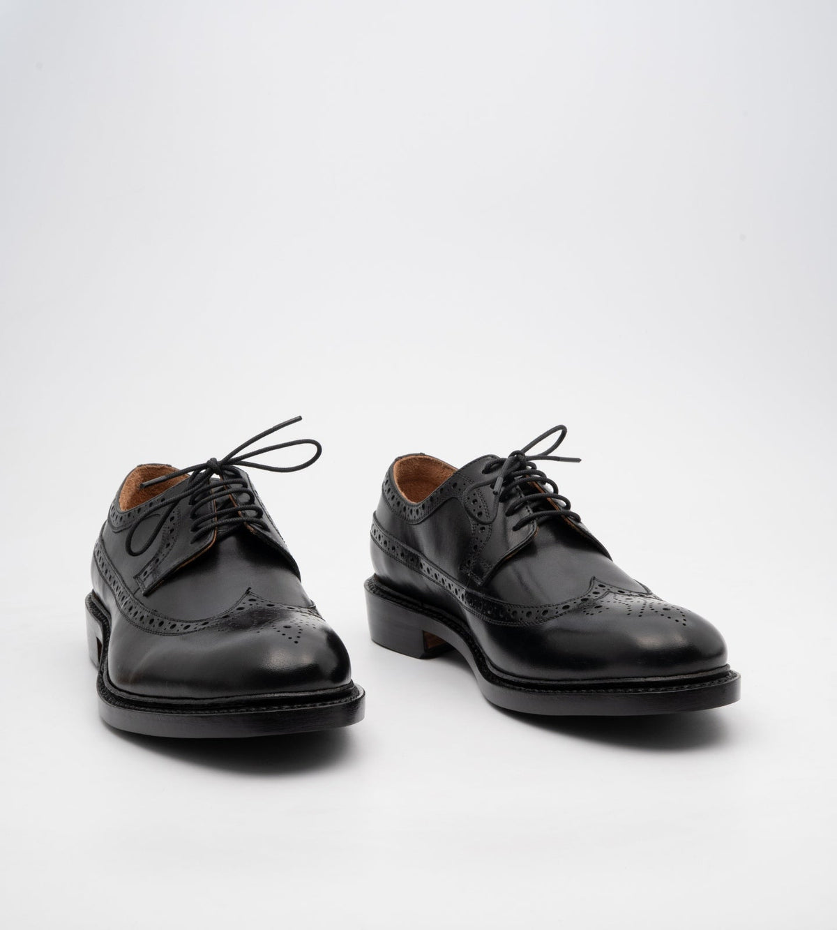 Goodyear Welted Classic Black Longwing Blucher Shoe
