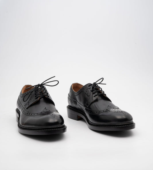 Goodyear Welted Classic Black Longwing Blucher Shoe