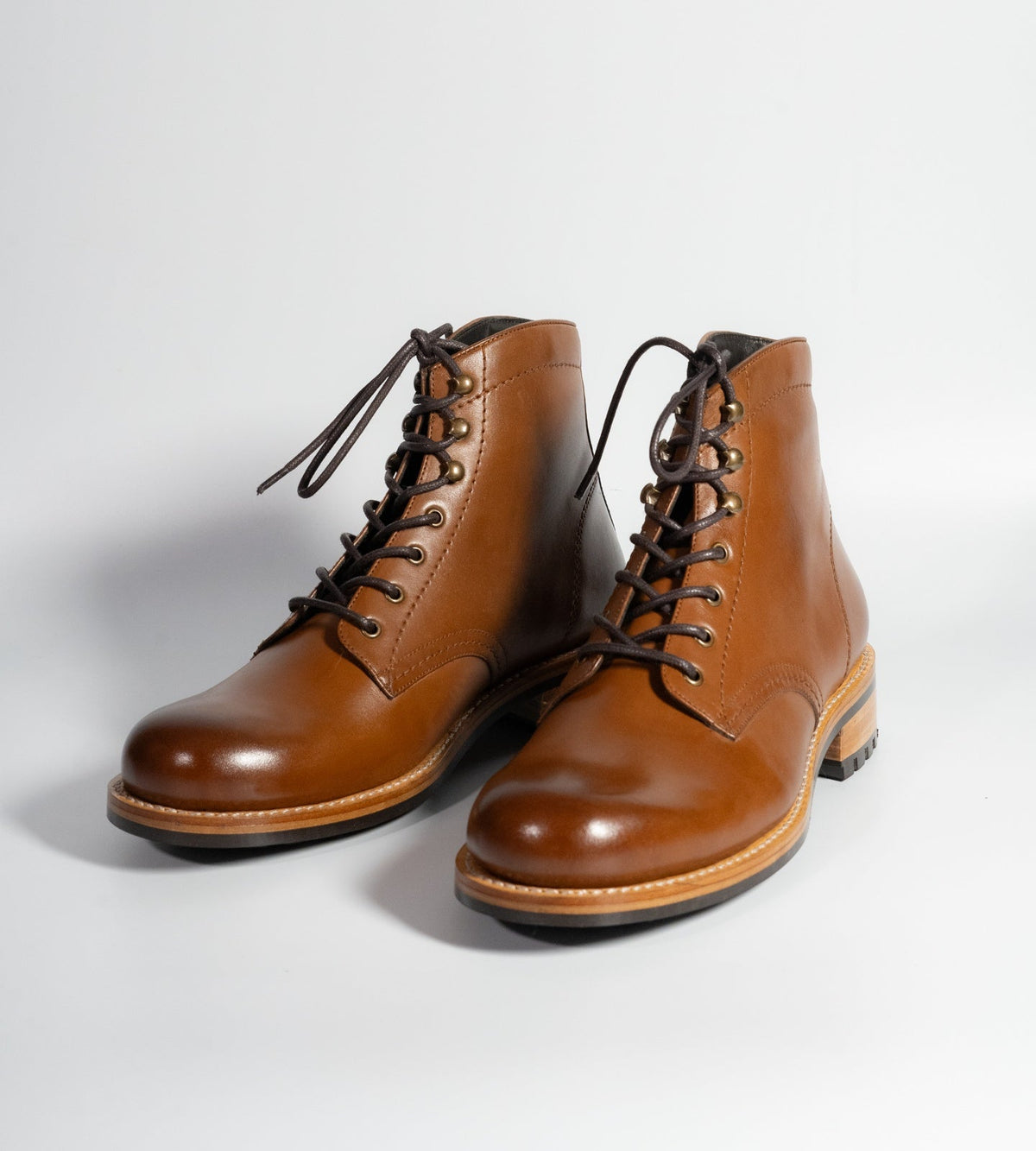 Goodyear Welted Tan Leather Work Boot